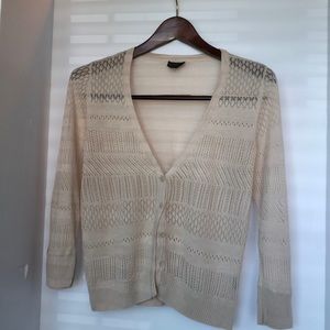 Ladies Worthington light tan cardigan, L